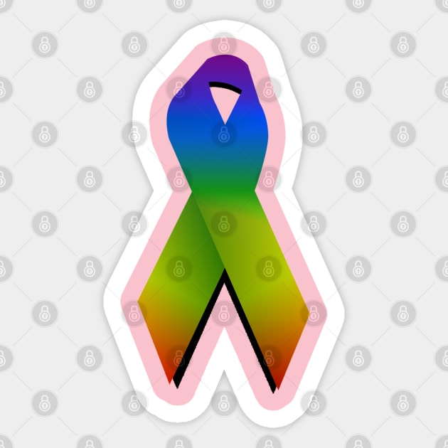 LGBTQ Gay Support ribbon Sticker by KZK101